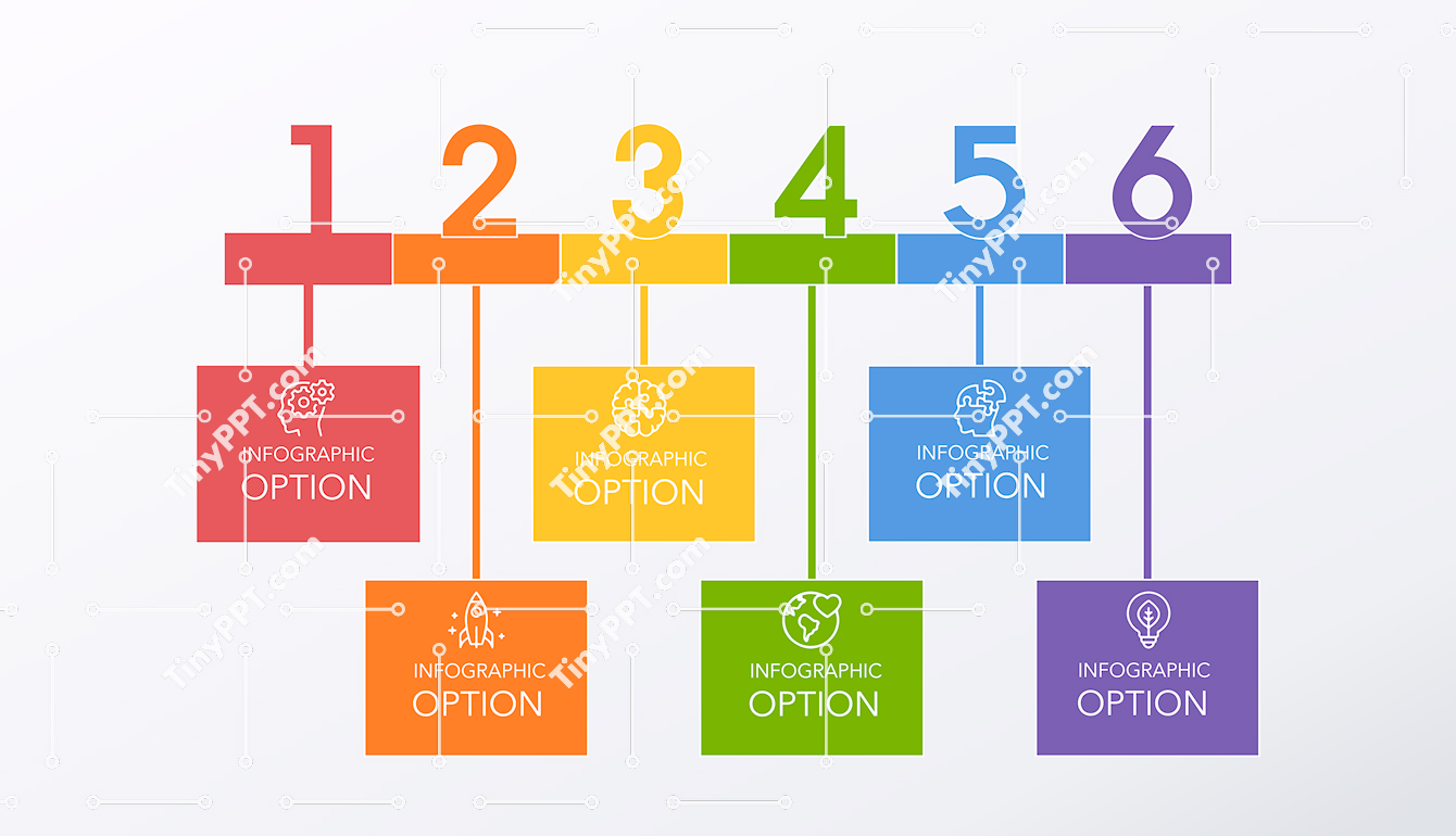 Hanging Steps Timeline PPT