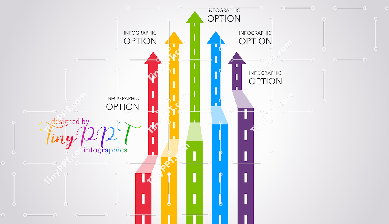 Growth Arrows Infographic PPT