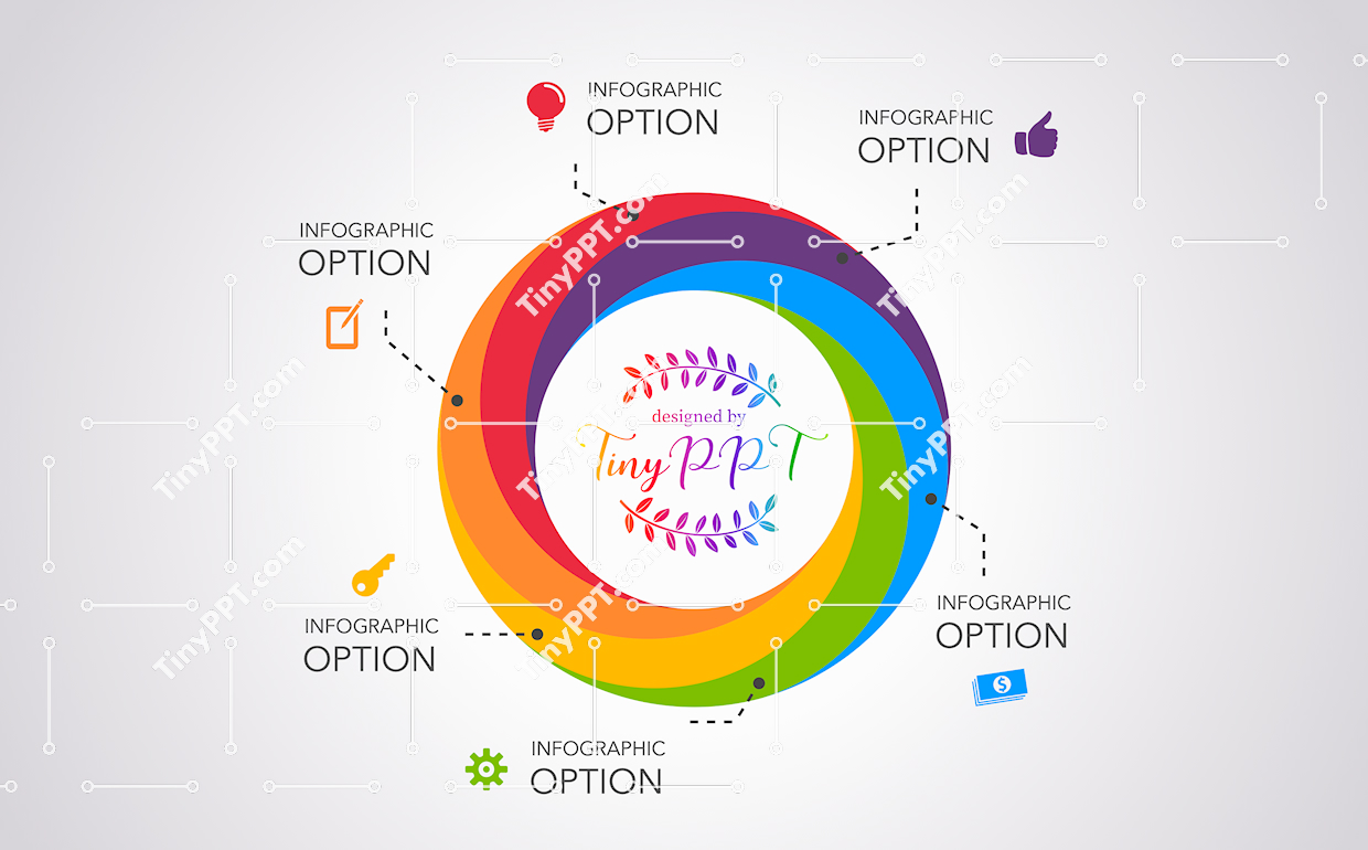 Cycle Infographic PowerPoint Rings