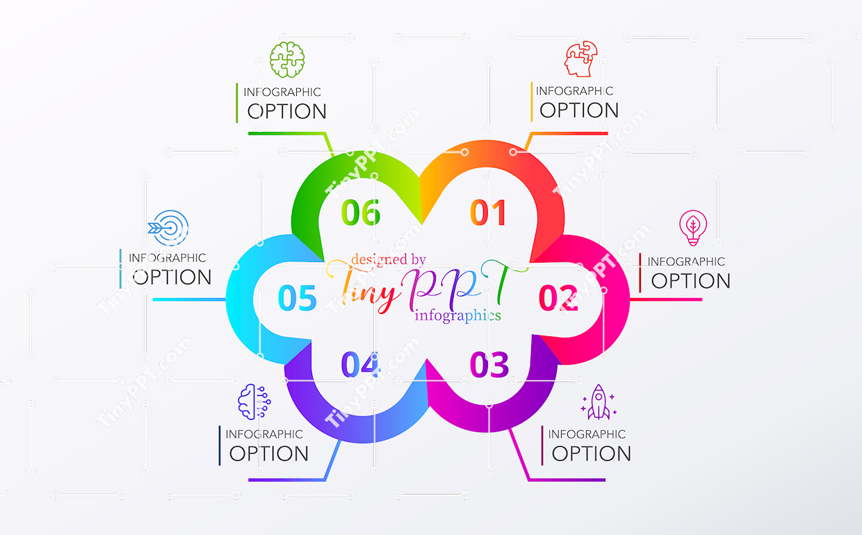 Six Step Process Diagram PPT