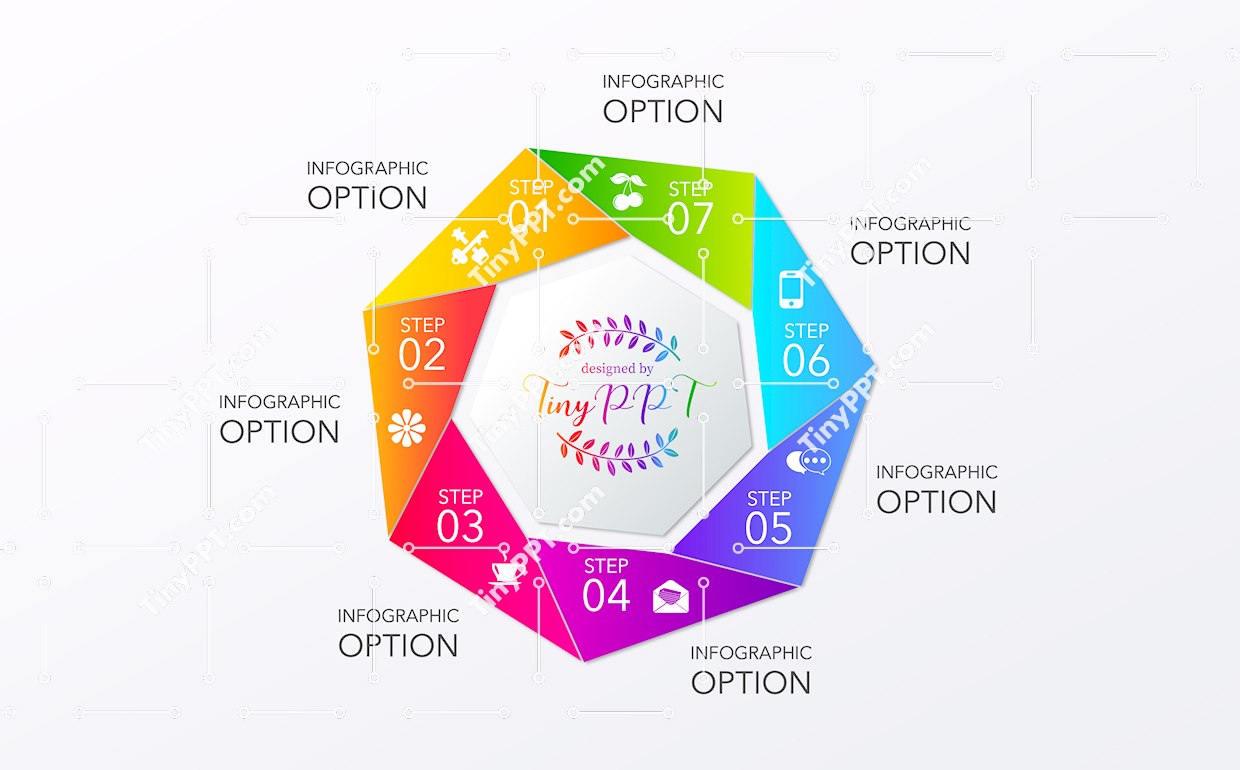 Seven Step Cycle Infographic PPT