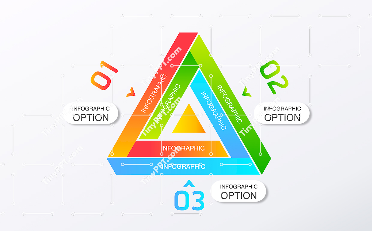 Triangle process infographic PPT