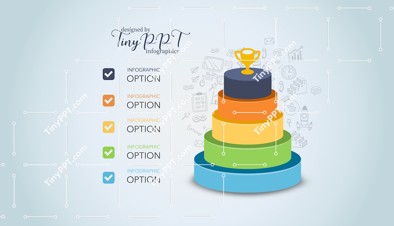 Growth Steps Arrow Infographic PPT