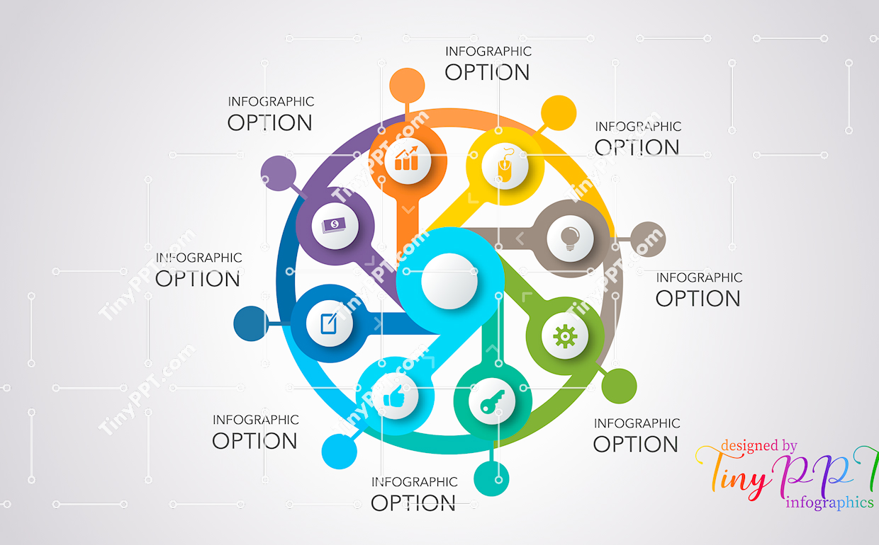 Radial Process Infographic PowerPoint