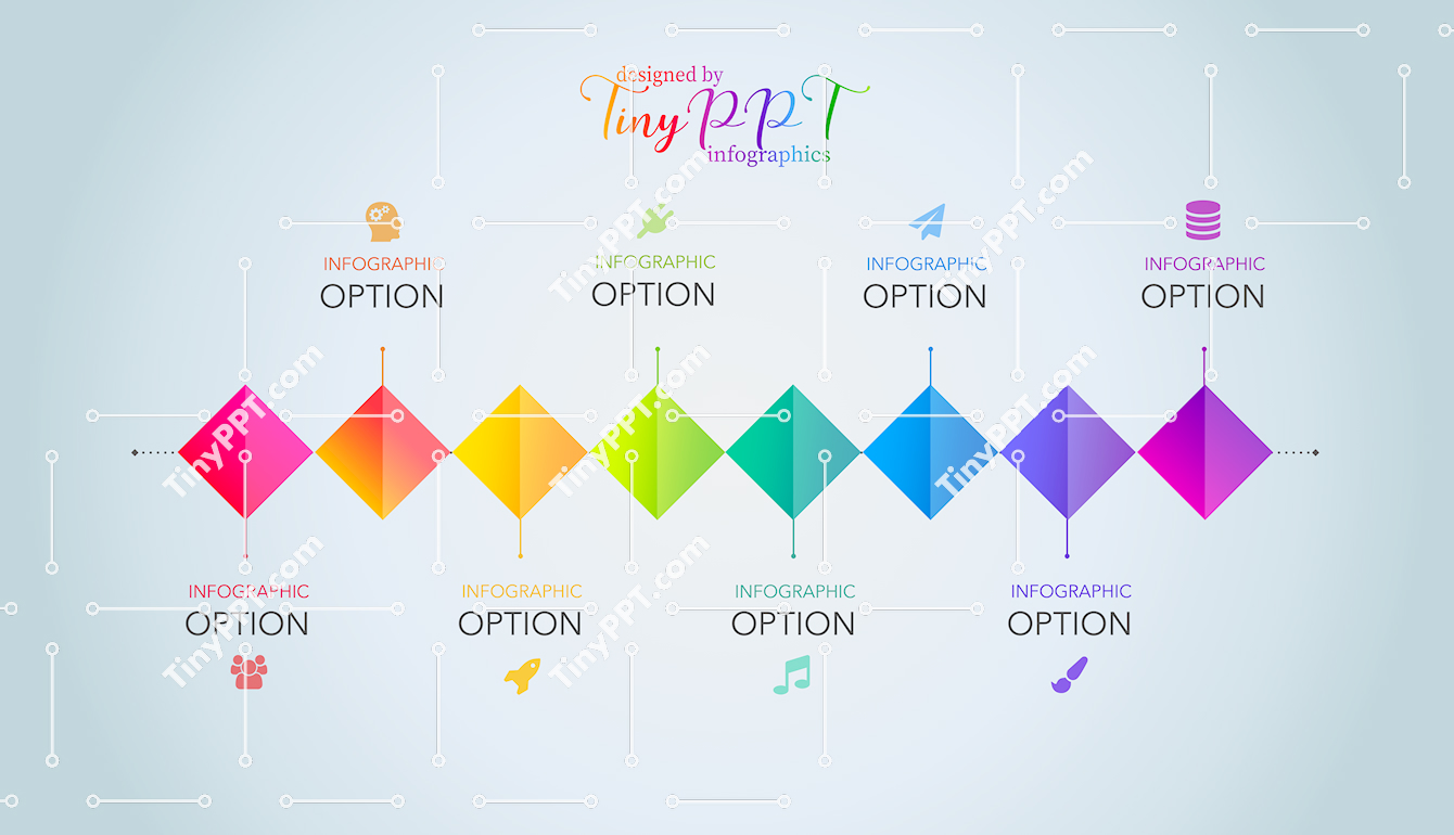 Diamond Roadmap Infographic PPT