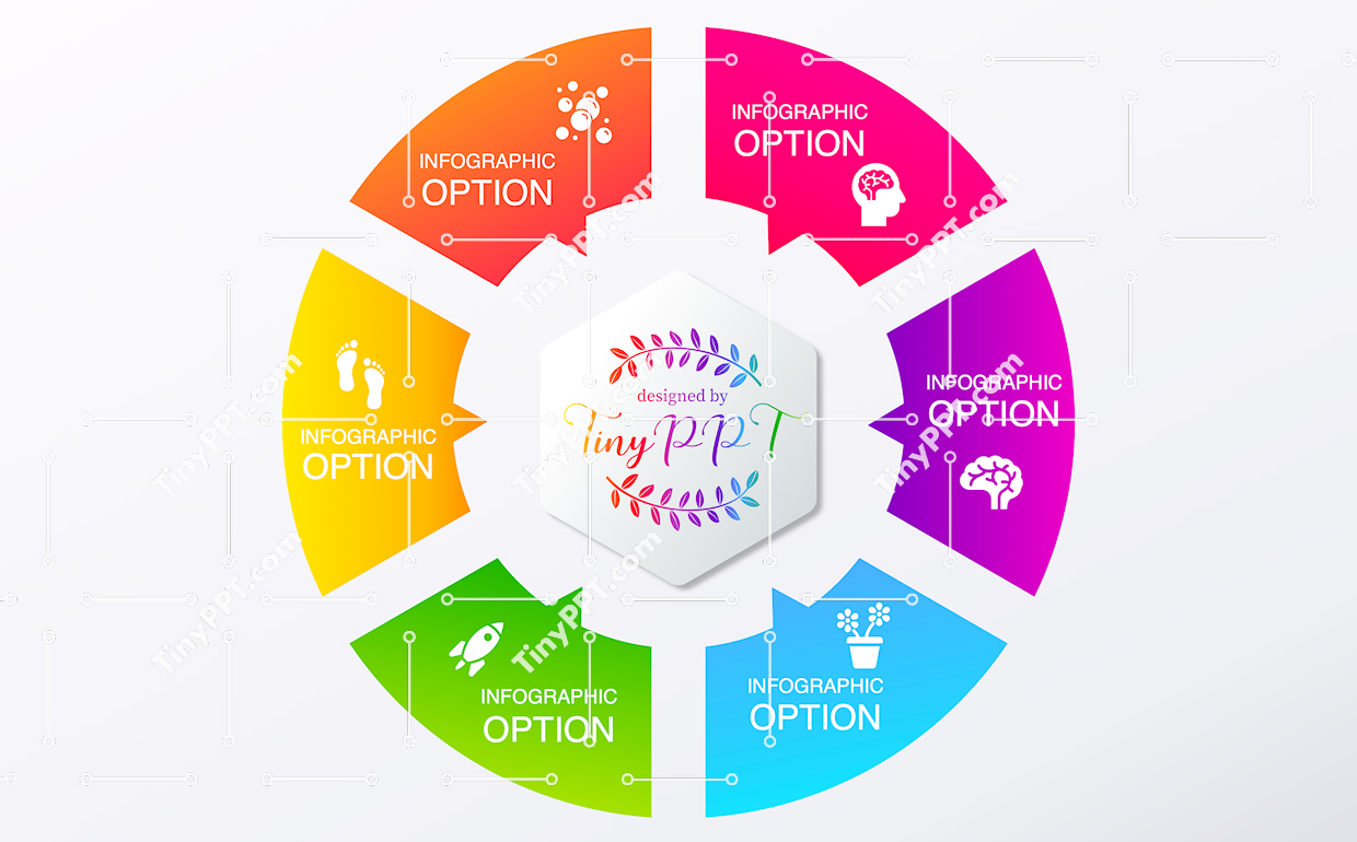 Six Segment Cycle Diagram PPT