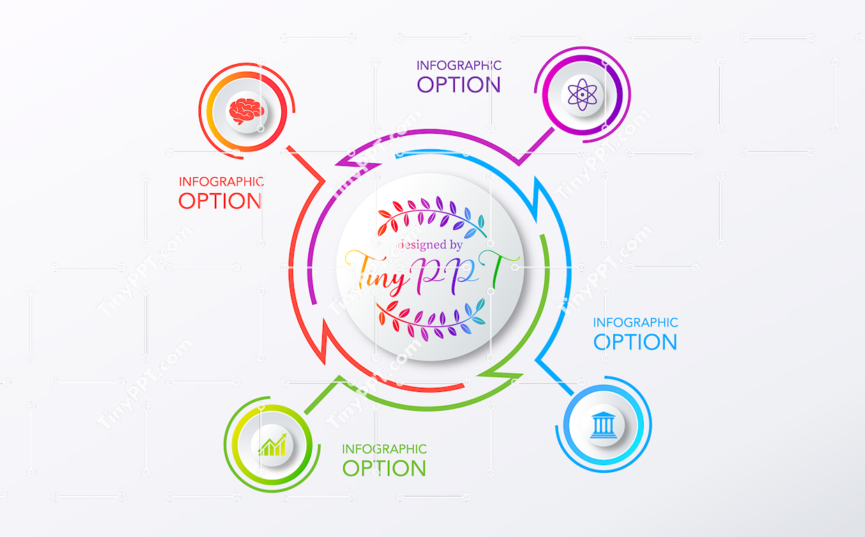 Connected Cycle Infographic PPT