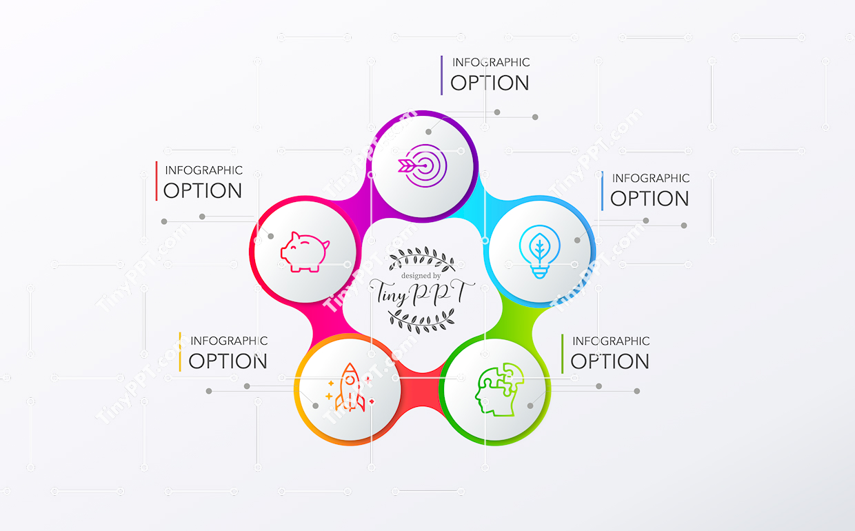 Five Step Cycle Infographic Template