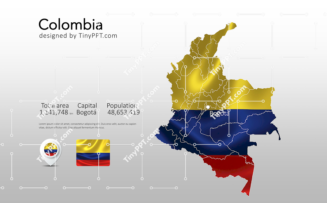 Colombia Country Map PPT