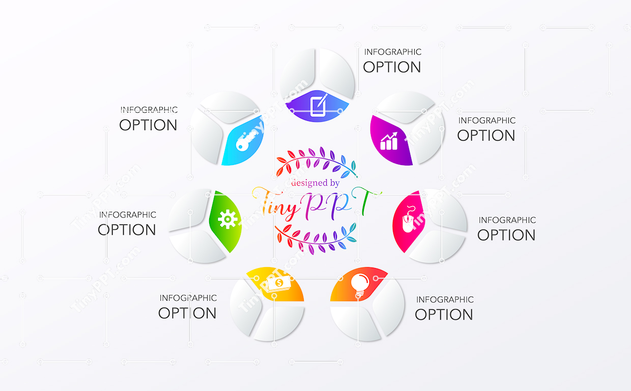 Circular Options Infographic PPT Slide