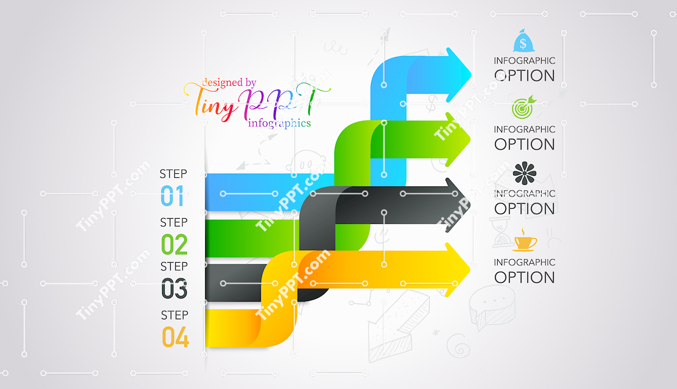 Process Flow Arrows Diagram PPT