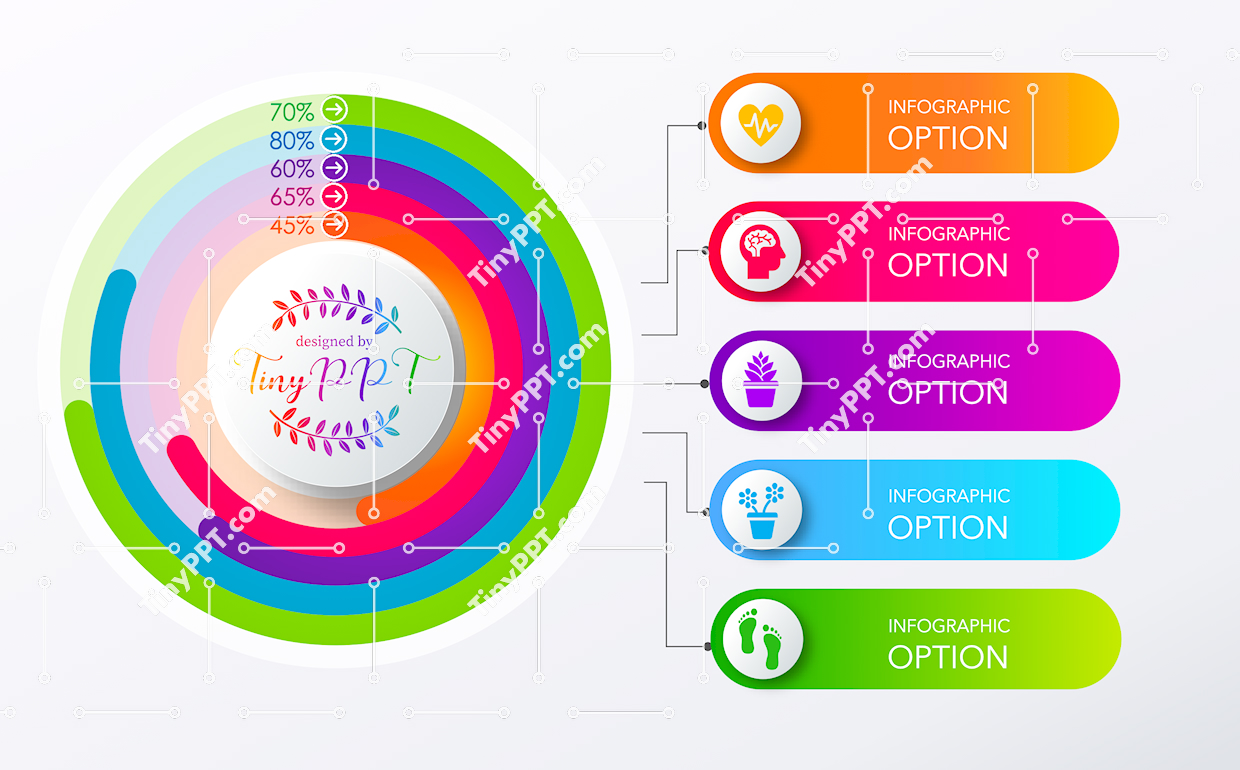 Radial Progress Infographic PowerPoint