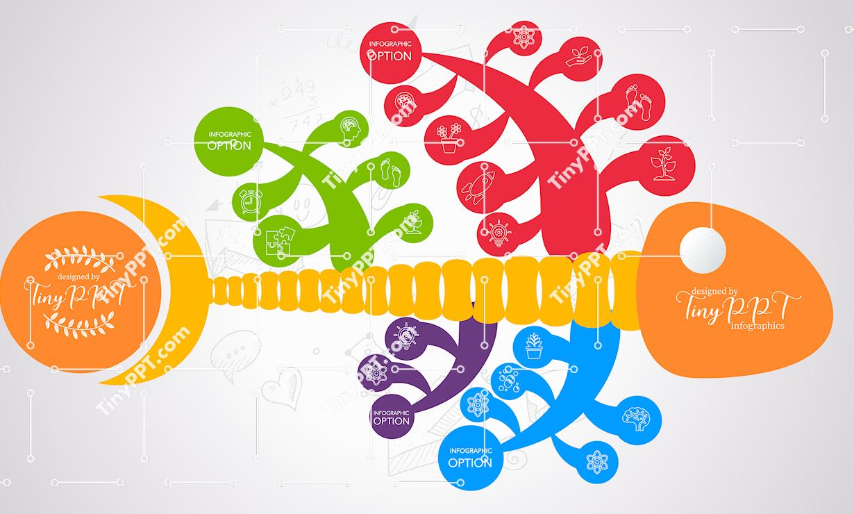Workflow Tree Infographic PowerPoint