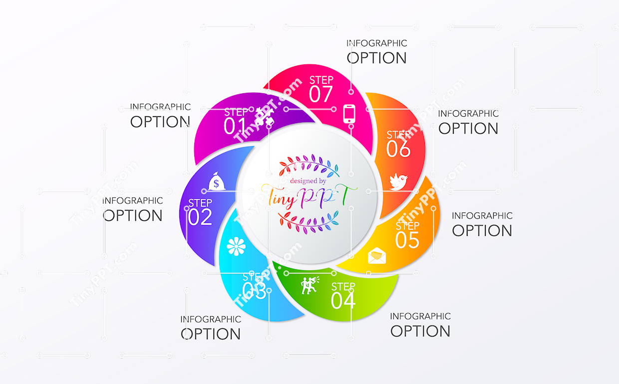Seven Step Cycle Infographic PPT