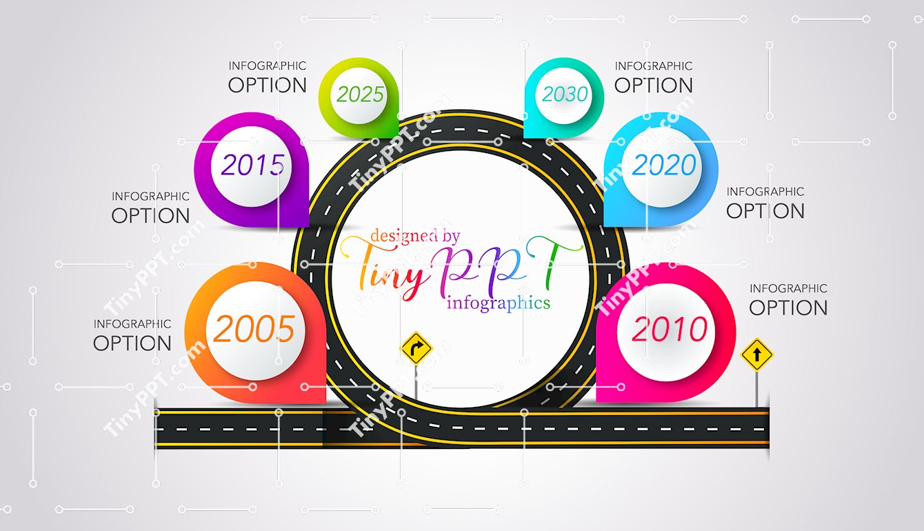 Circular Roadmap Infographic PowerPoint