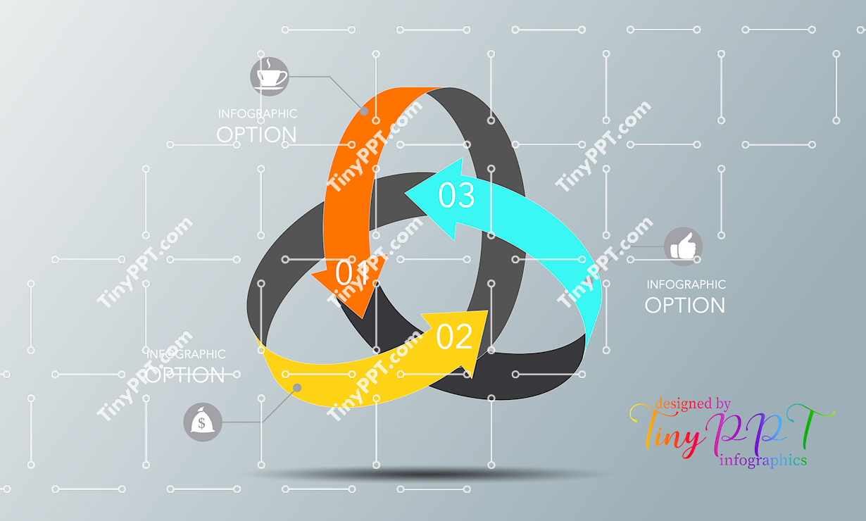 Tri-Loop Process Diagram PPT