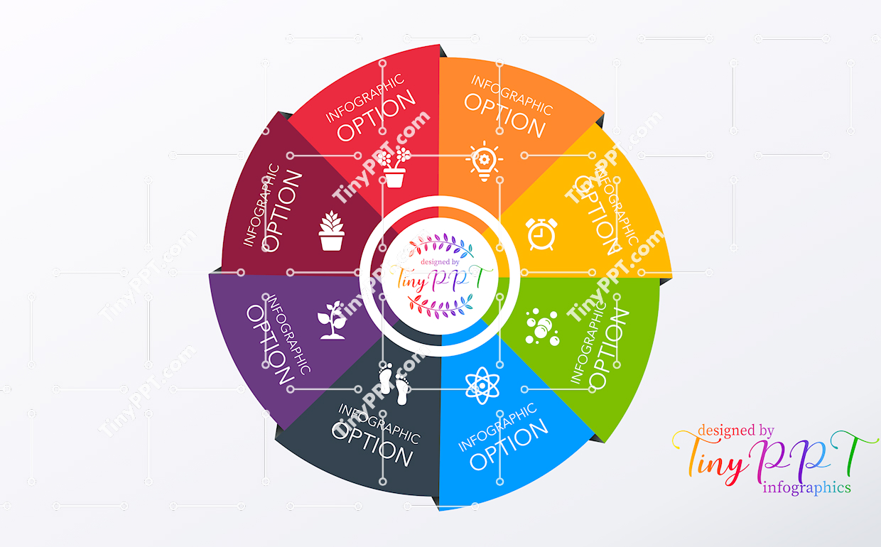 Multi Segment Wheel Infographic PPT