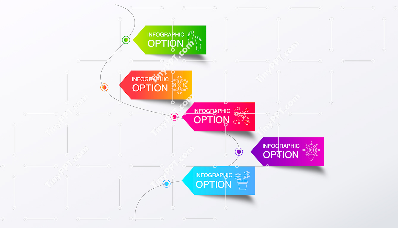 Curved Path Timeline Infographic