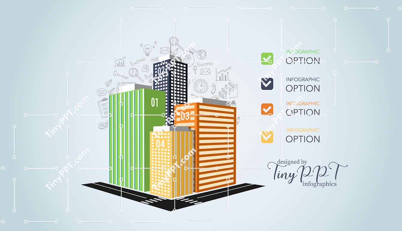 Process Diagram Skyscraper PPT