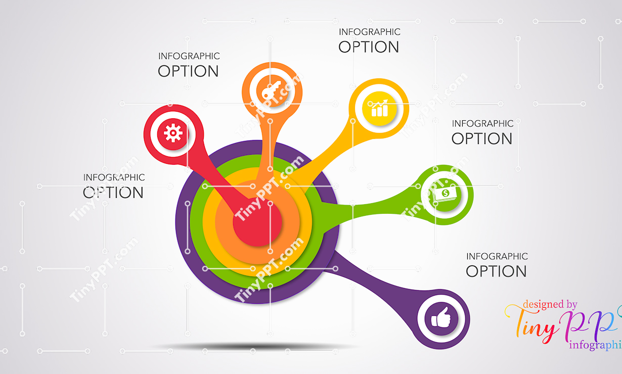 Process Infographic Hub PPT