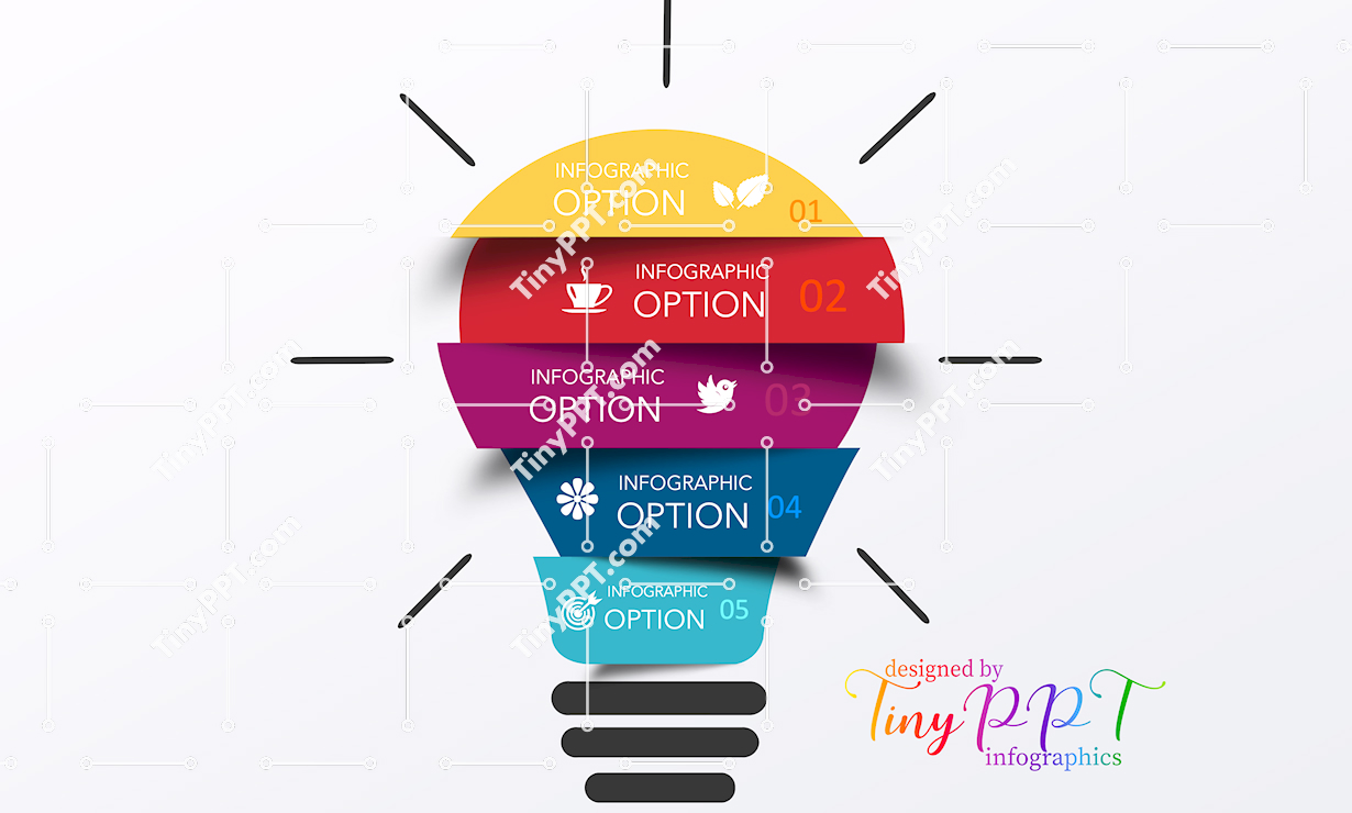 Layered Funnel Infographic PowerPoint