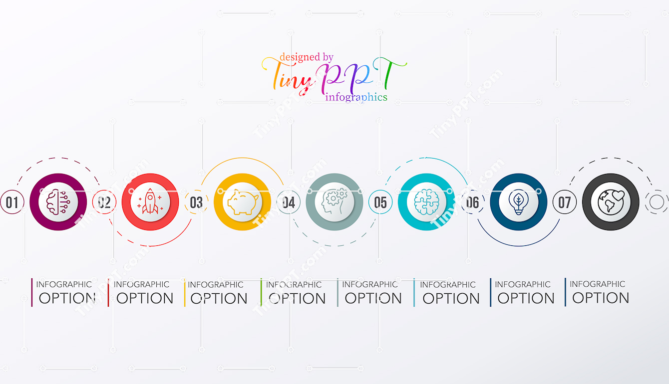 Timeline Steps Infographic PPT Slide