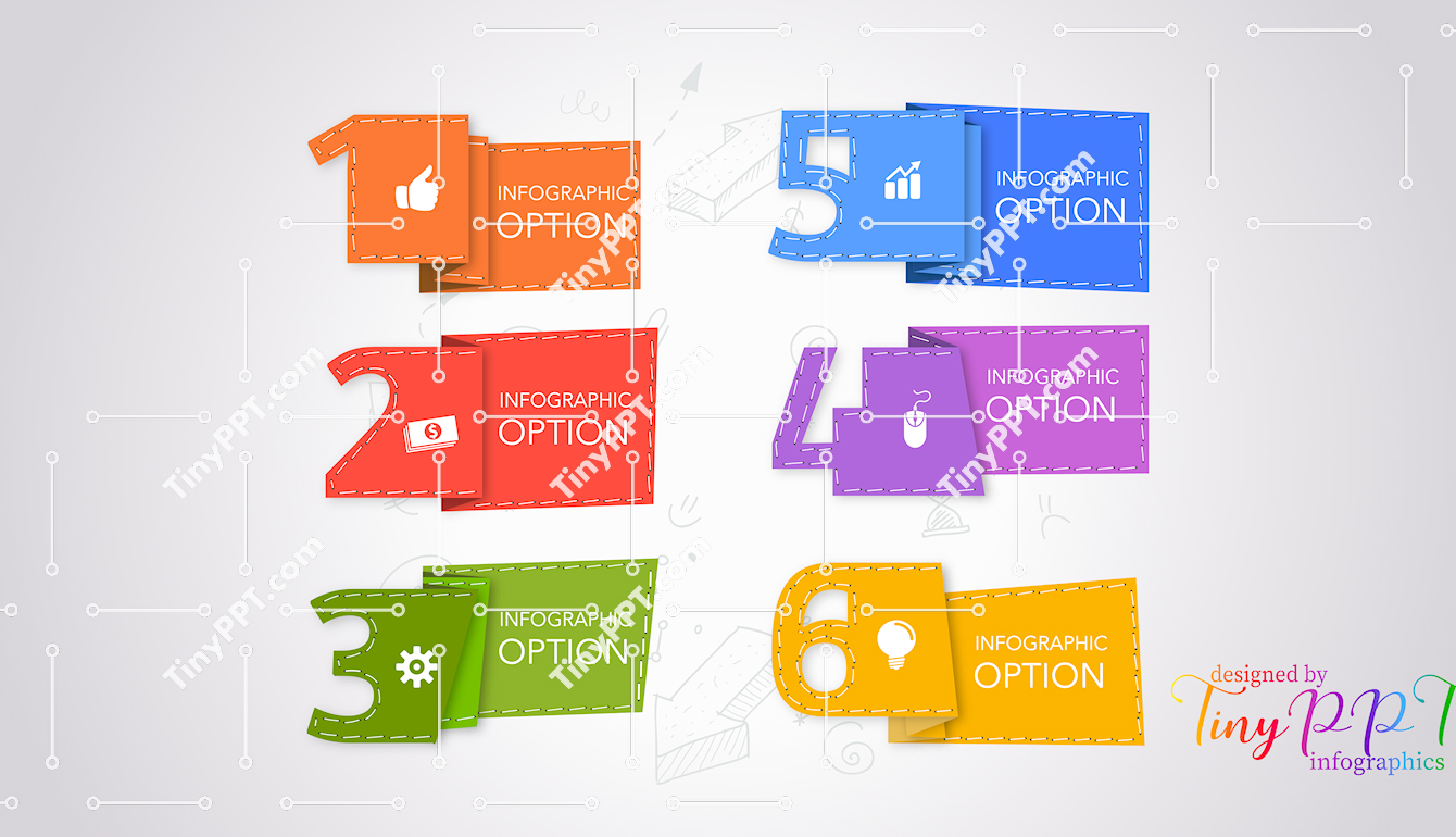 Multi Option Tabs Infographic PPT