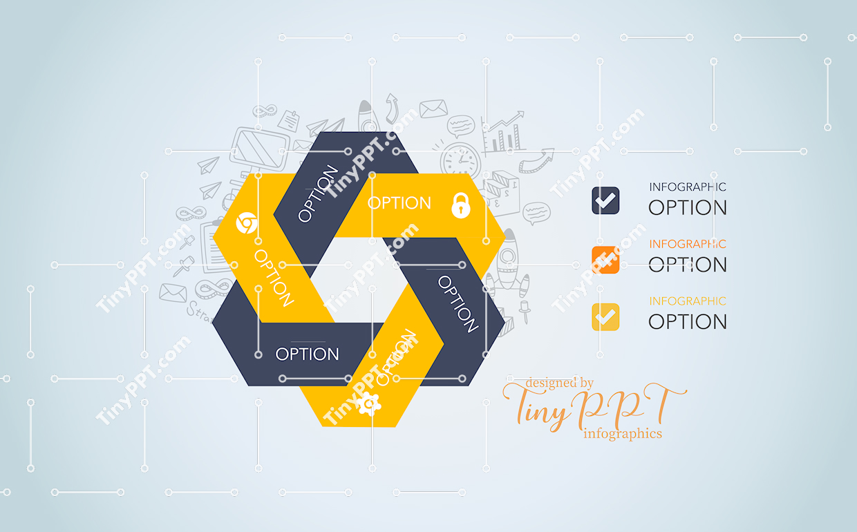 Hexagon Process Infographic PPT