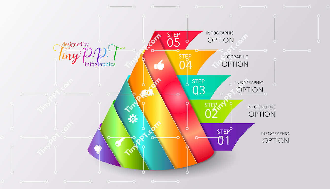 Layered Steps Diagram PowerPoint