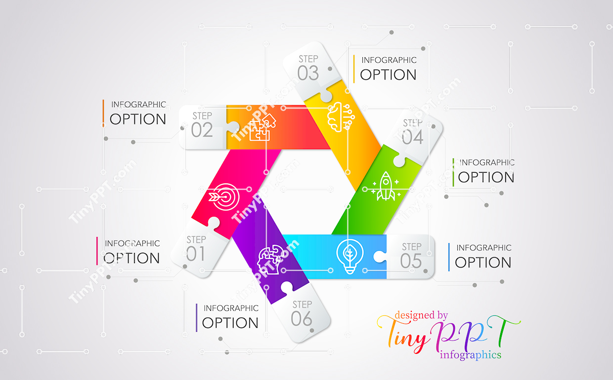Puzzle Cycle Diagram PPT Template