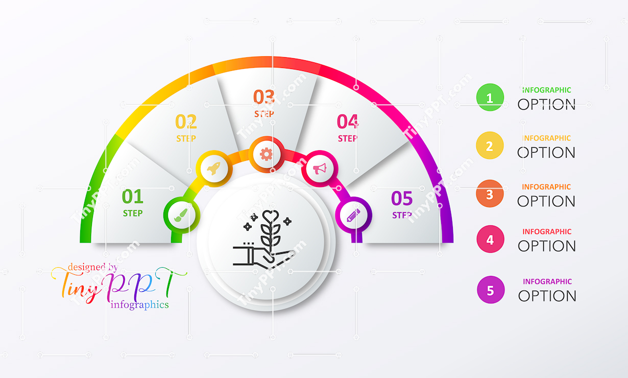 Minimal Steps Infographic PowerPoint