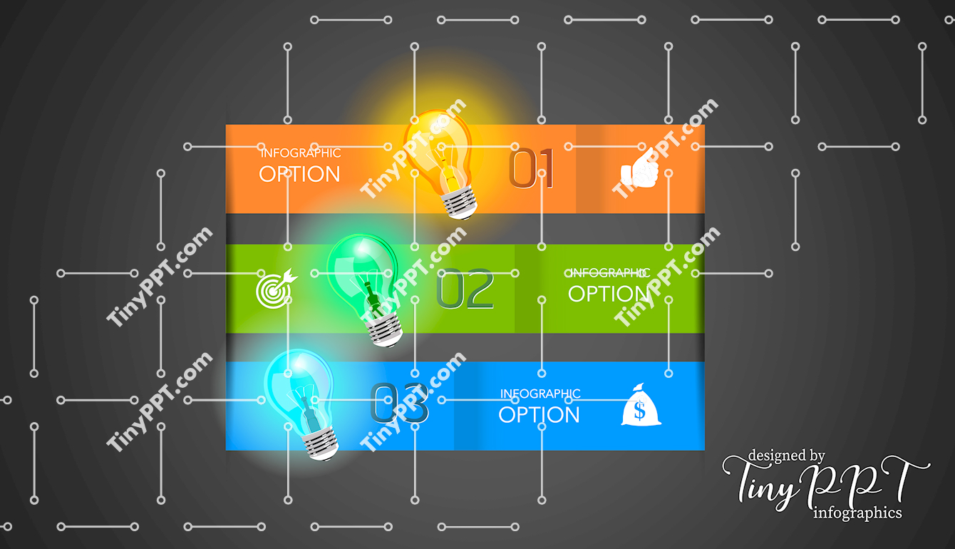 Three Step Insight Infographic PPT