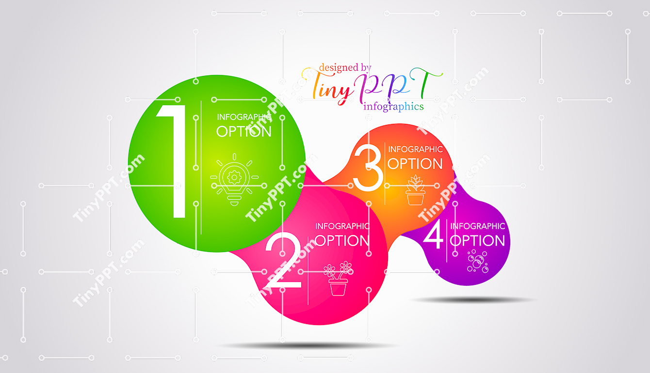 Connected Circles Process Diagram PPT