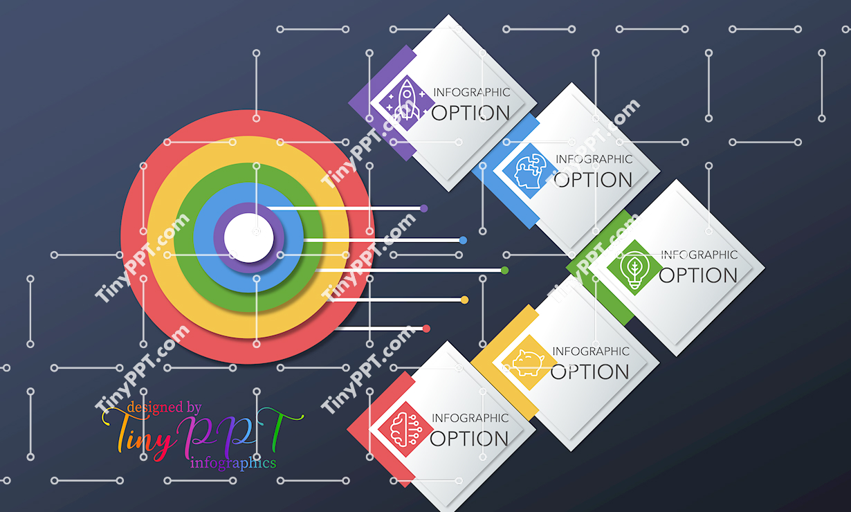 Radial Relationship Diagram PPT Template