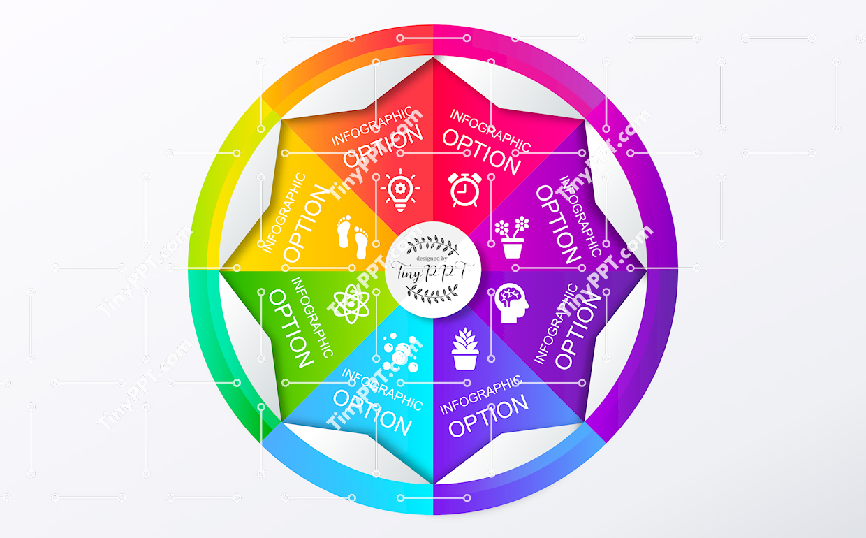 Circular Options Infographic PPT Slide
