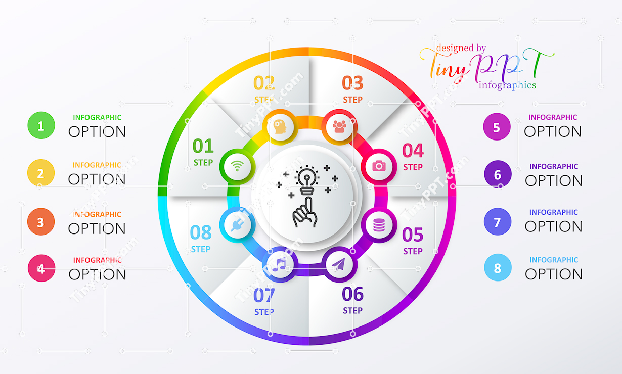 Cycle Workflow Infographic PowerPoint