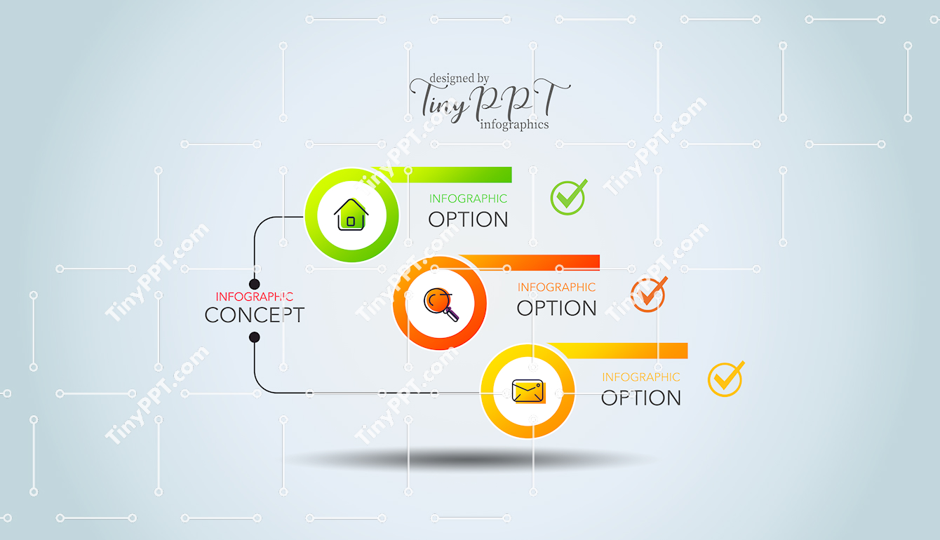 Connected Options Flow Infographic PPT