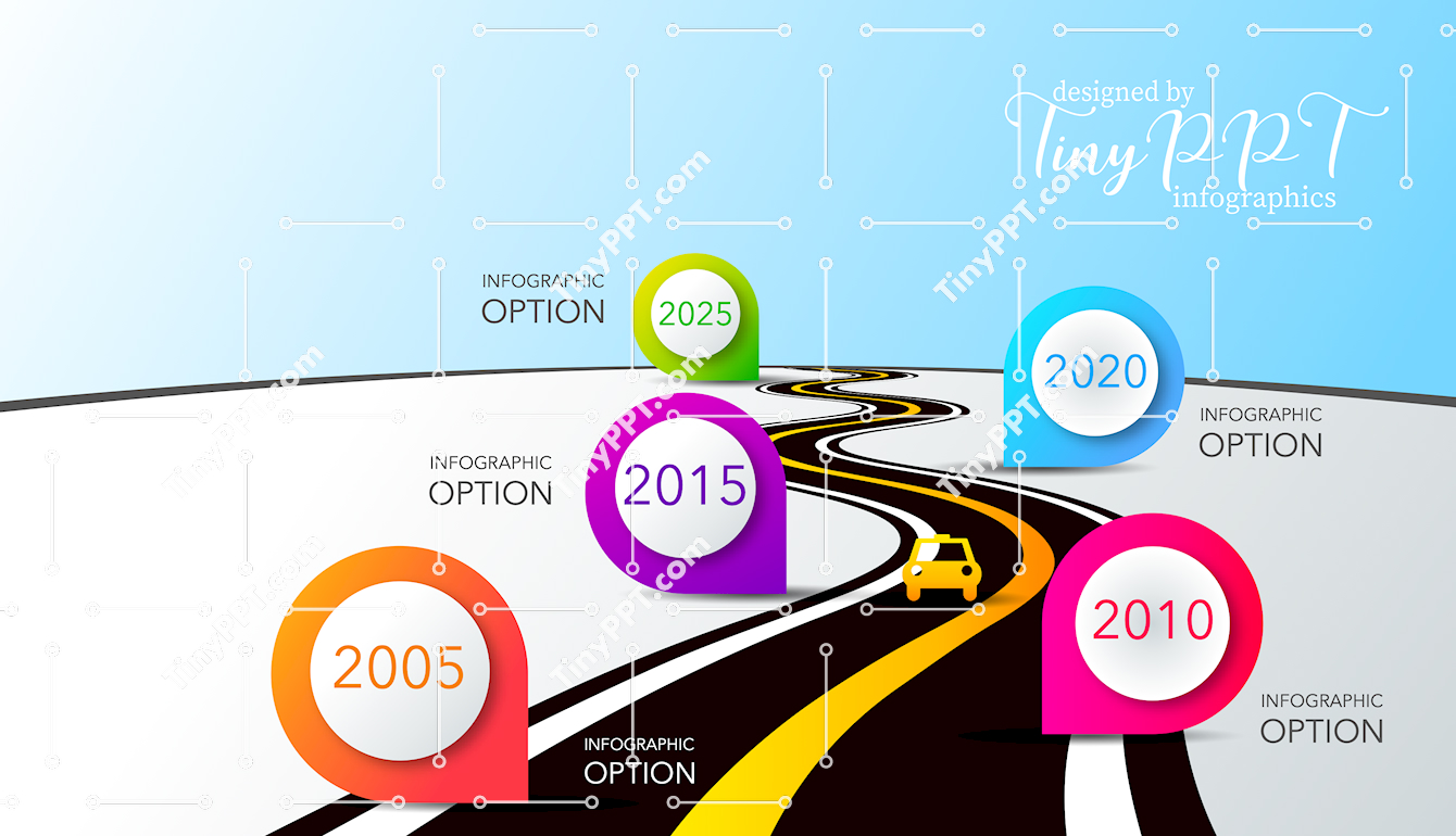 Curved Timeline Infographic Slide
