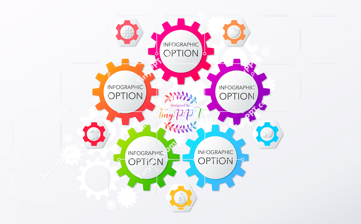 Process Gear Infographic PowerPoint