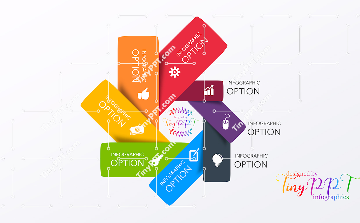 Fan Style Process Diagram PowerPoint