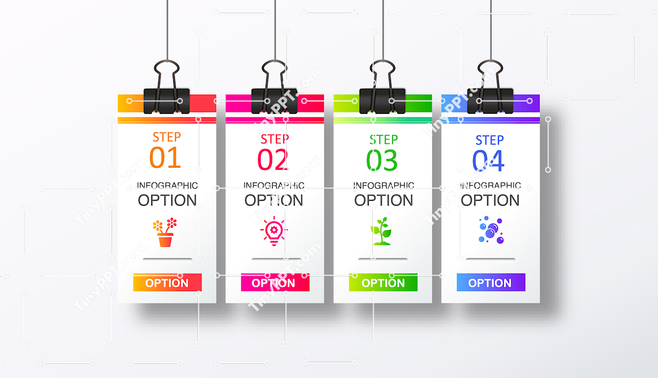 Vertical Process List Infographic PPT