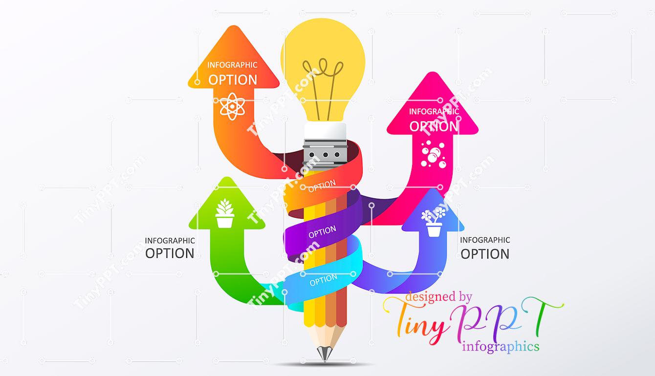 Creative Growth Pencil Diagram PPT