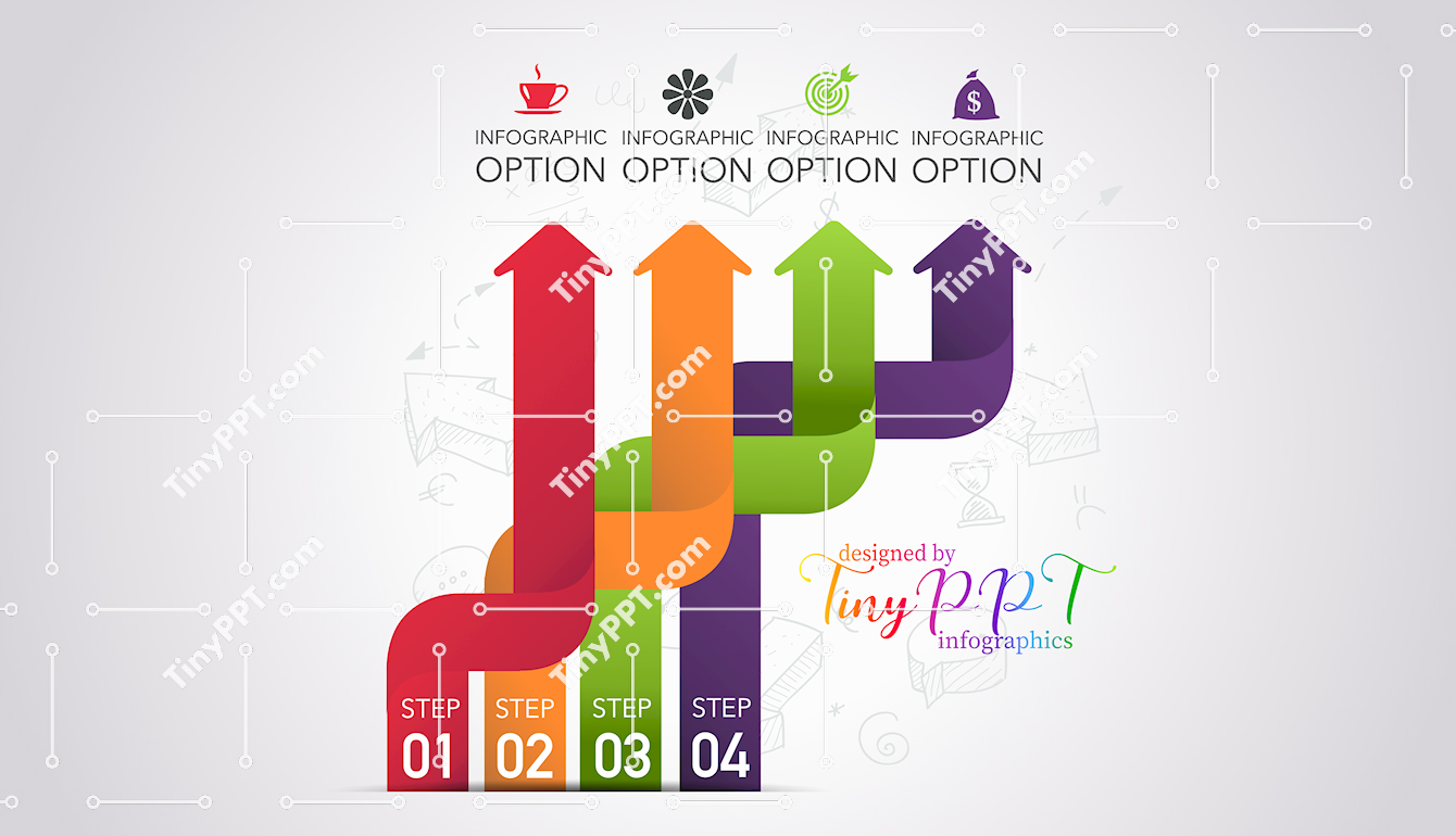 Infographic Arrow Steps PPT