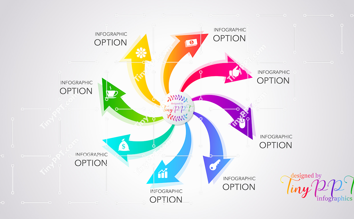 Directional Arrow Process PowerPoint