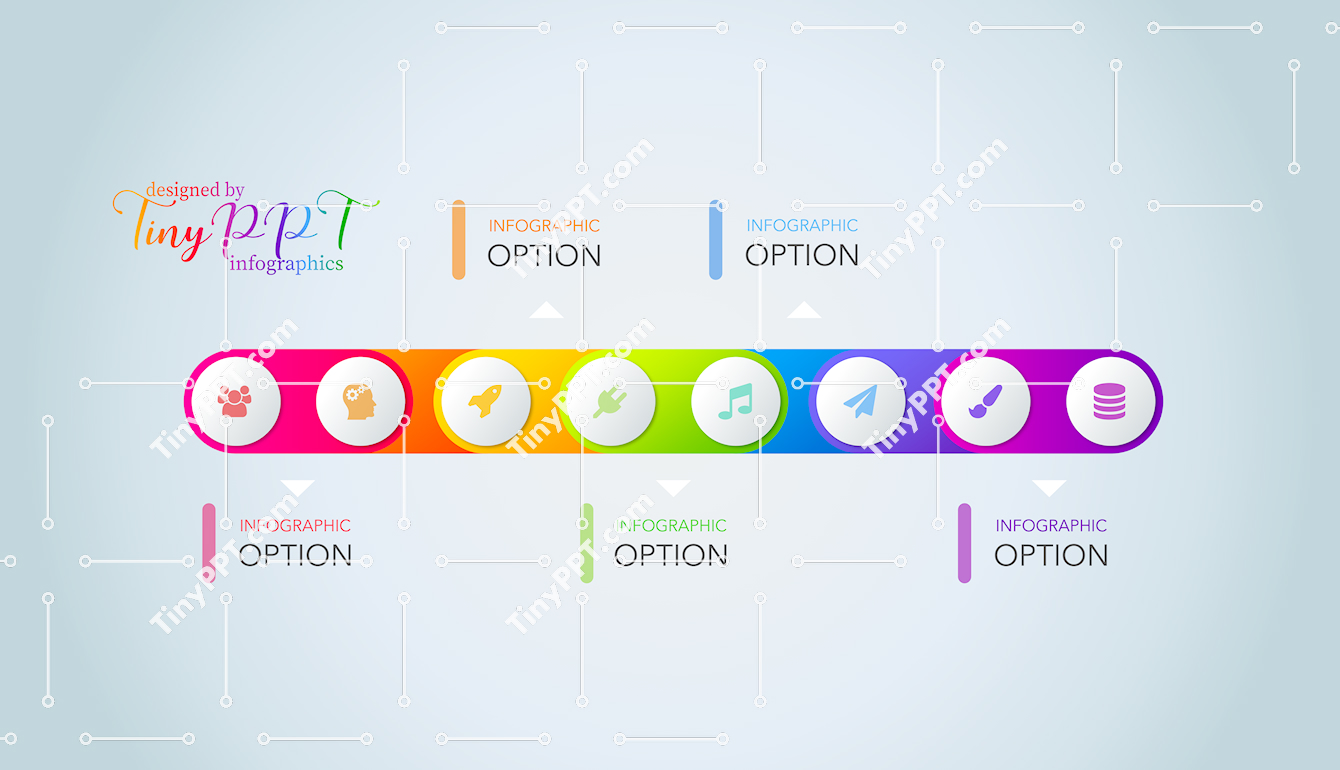 Horizontal Steps Infographic PPT Slide