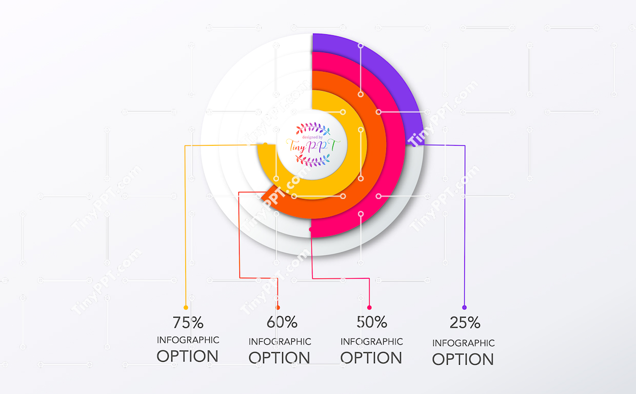 Percentage Ring Chart Infographic