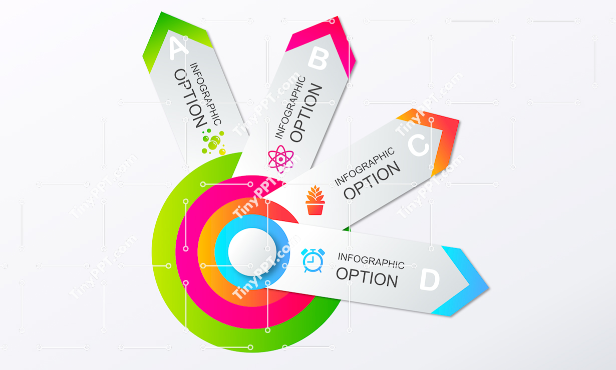 Radial Options Diagram PPT