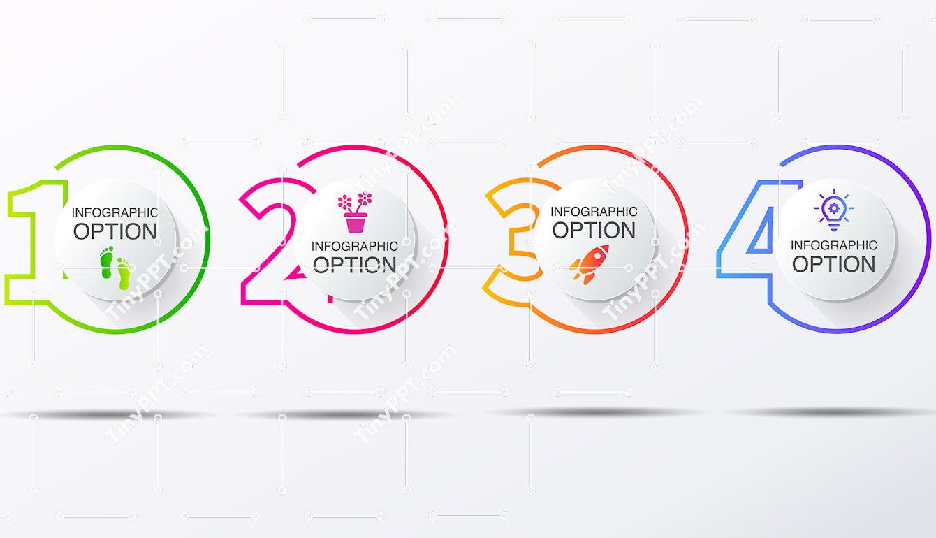 Numbered Cycle Infographic PowerPoint