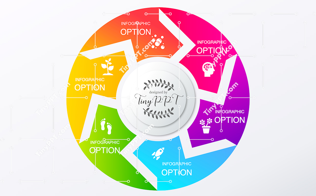 Radial Options Infographic PPT