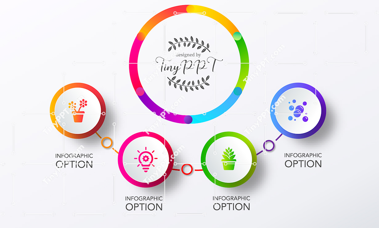 Circular Steps Infographic PPT Slide